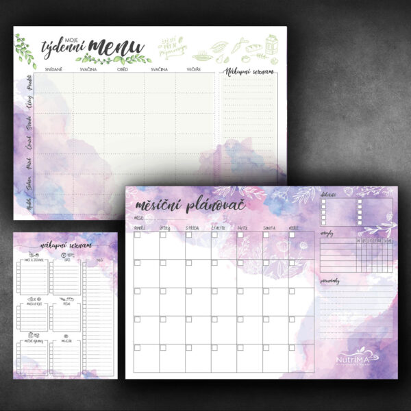 Magnetický plánovač jídelníčku kalendář měsíční nákupní seznam